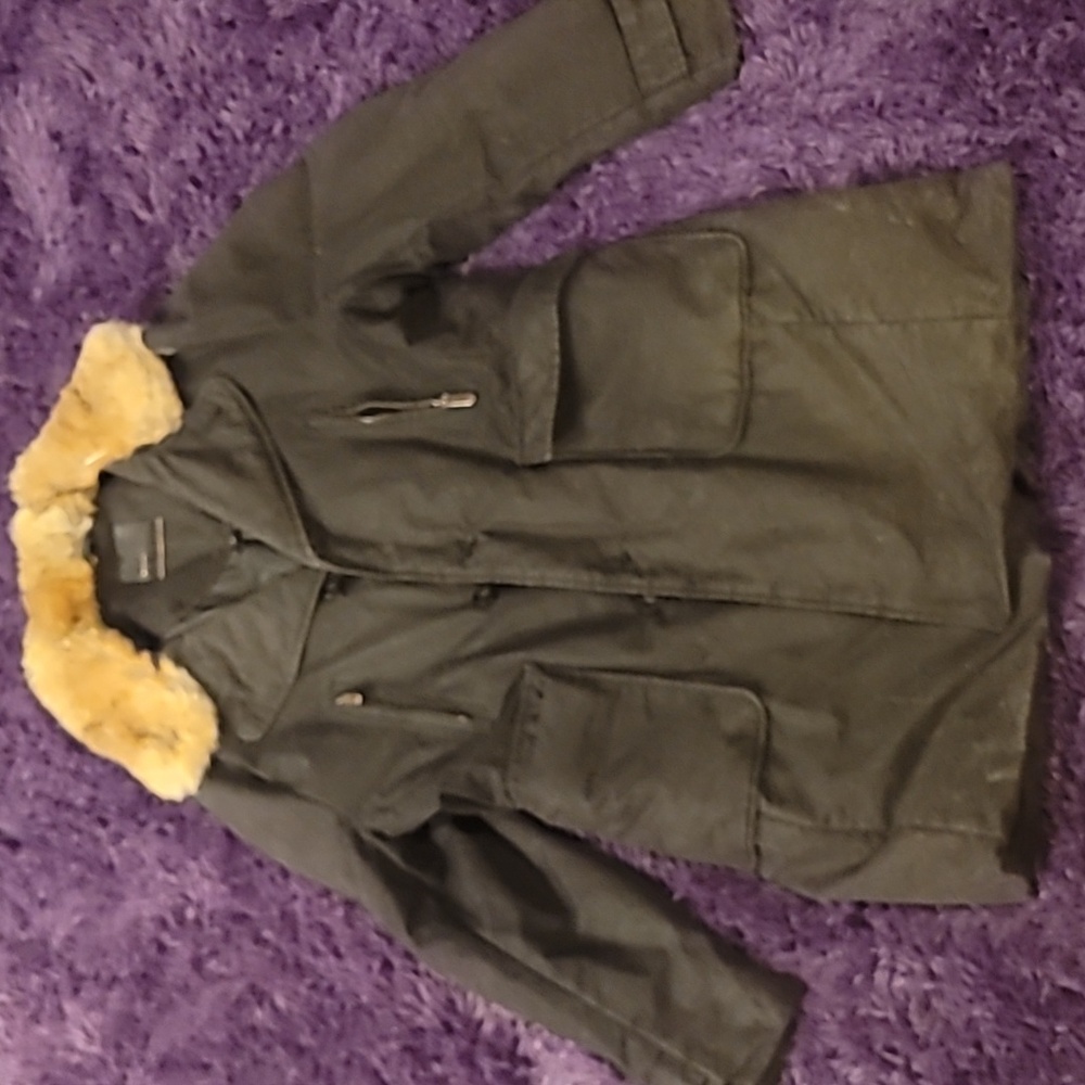 Hawke & Co Black Collection warm coat Real Fur